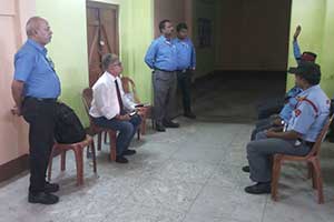 security personnel in pvs gathered for a meeting 2