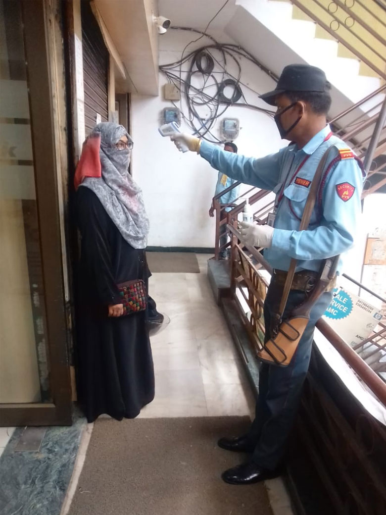 temperature check by a pvs personnel 1