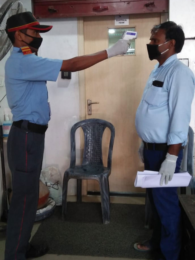temperature check by a pvs personnel 2