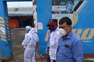 security service people of pvs on covid duty.